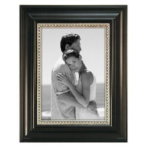 Gold Malden International Designs Classic Gold Metal With Silver Beads 2-Tone Picture Frame 4x6 