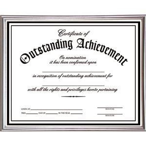 Contemporary Platinum Certificate Abs Resin